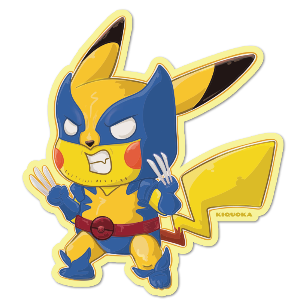 Wolverine Pikachu Sticker