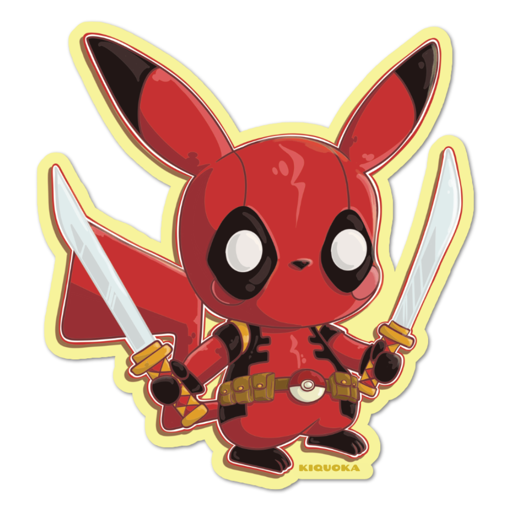 Deadpool Pikachu Sticker