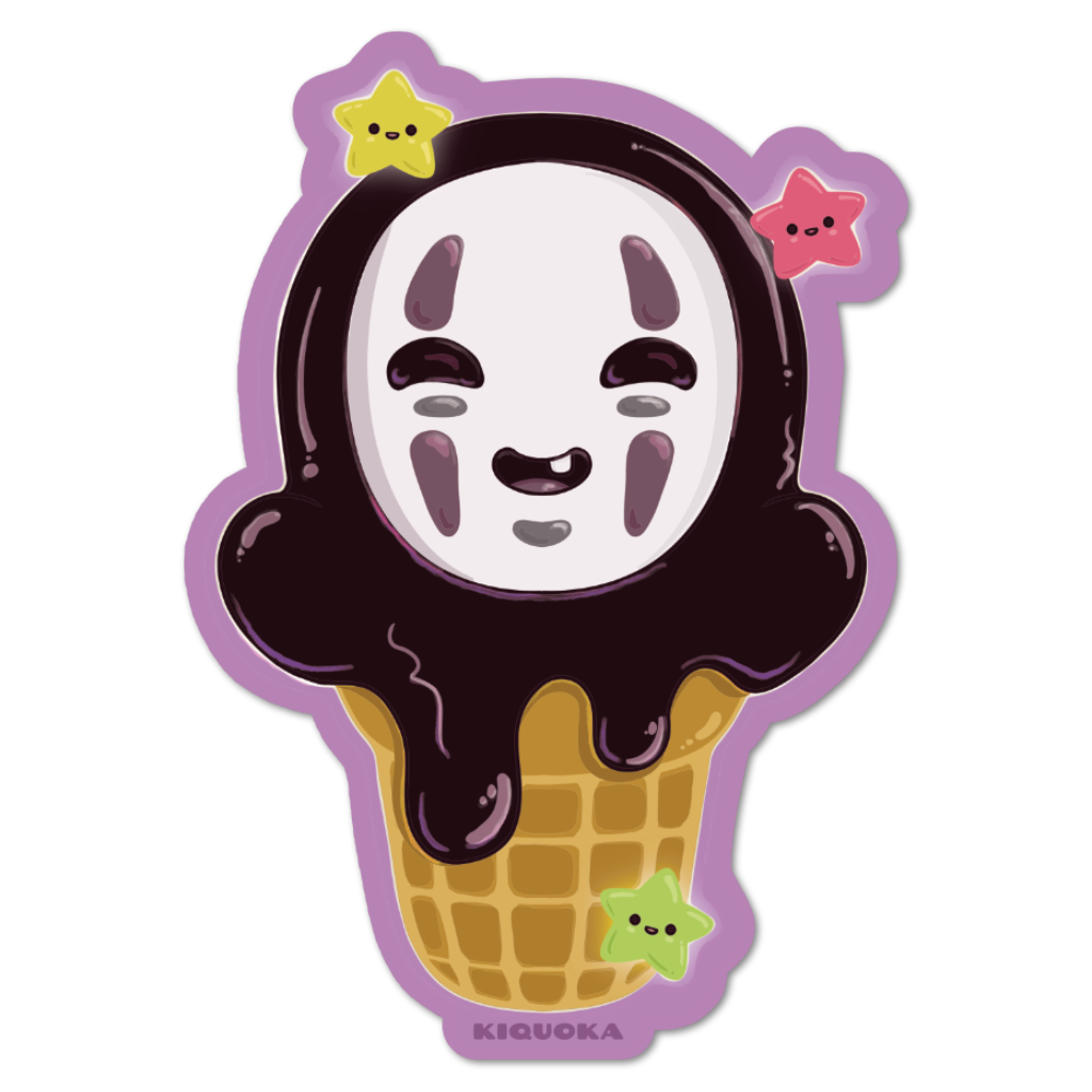No Face Ice Cream Sticker