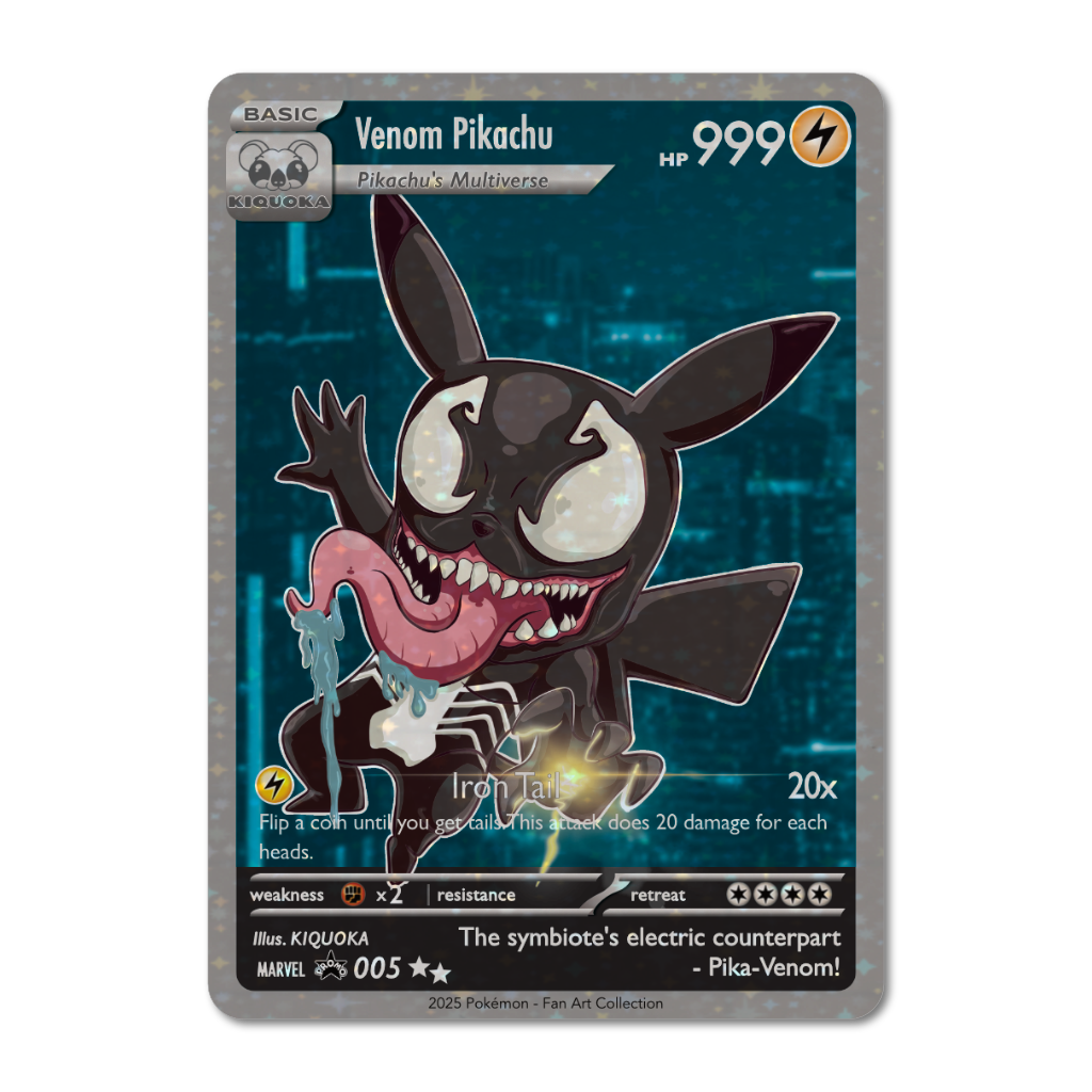 Venom Pikachu Trading Card