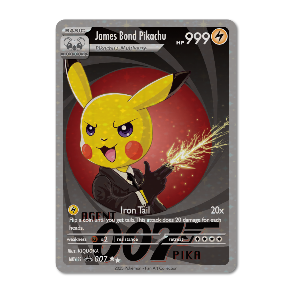 James Bond Pikachu Trading Card