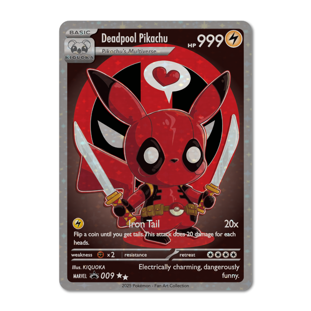 Deadpool Pikachu Trading Card