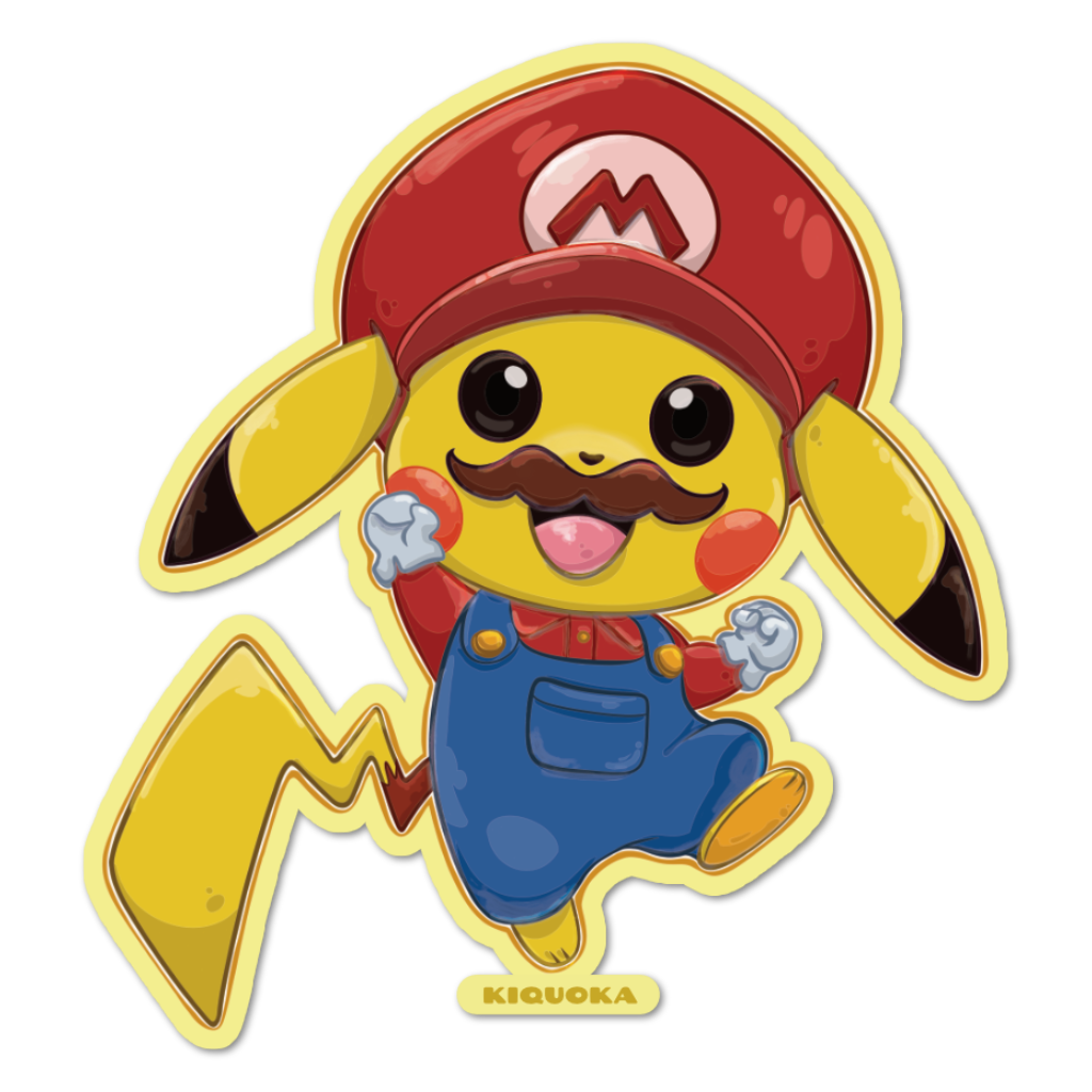 Mario Pikachu Sticker