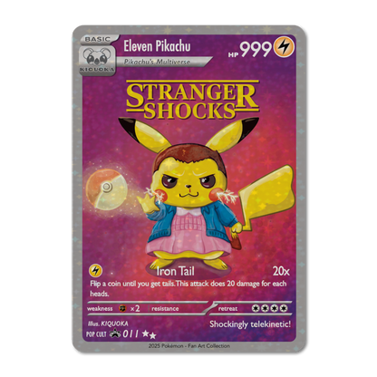 Eleven Pikachu Trading Card