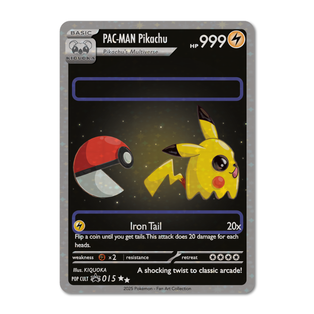 Pac-Man Pikachu Trading Card
