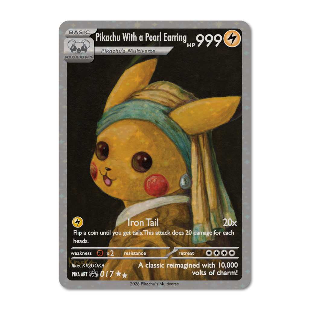 Pikachu With a Pearl Earring Trading Card