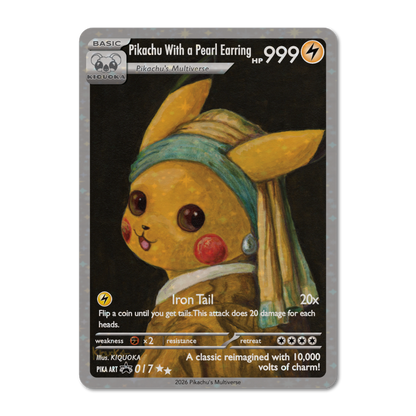 Pikachu With a Pearl Earring Trading Card