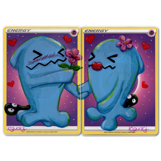 Hand Painted Wobbuffet & Wobbuffet Card Set