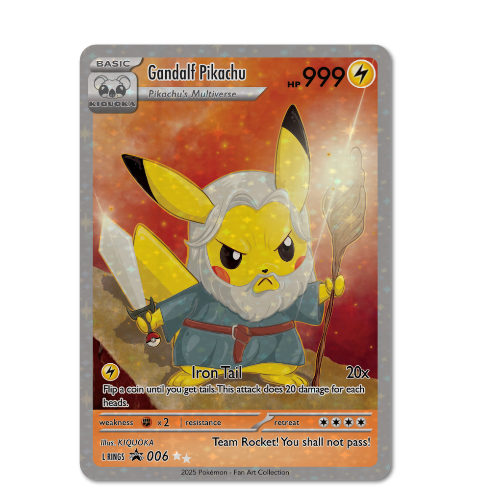 Gandalf Pikachu Trading Card