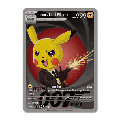 James Bond Pikachu Trading Card