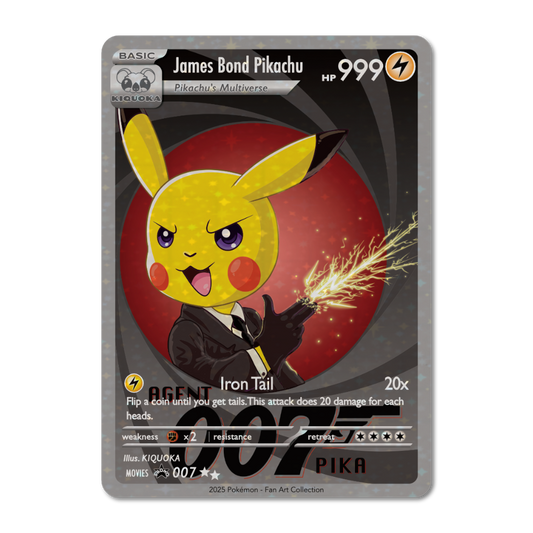 James Bond Pikachu Trading Card