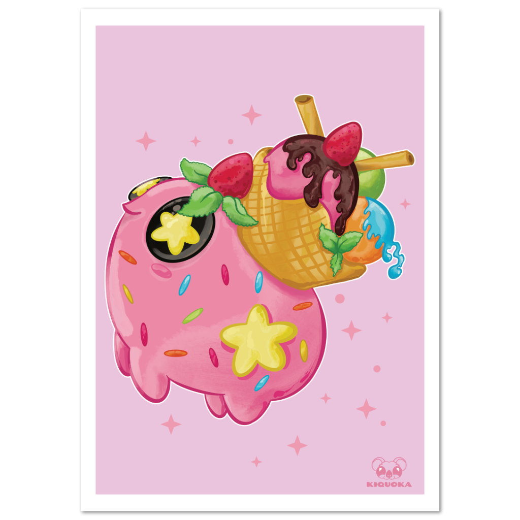 Ice Cream Blobby Print